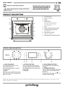 Bedienungsanleitung Privileg PBA3S85HU0K Backofen
