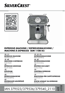 Bedienungsanleitung SilverCrest IAN 379540 Espressomaschine