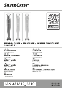 Használati útmutató SilverCrest IAN 451612 Botmixer