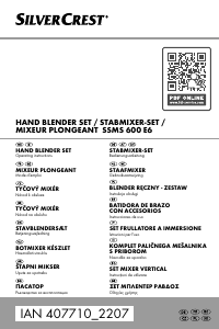 Manual de uso SilverCrest IAN 407710 Batidora de mano