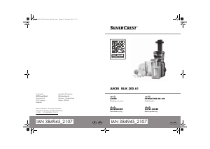 Bruksanvisning SilverCrest IAN 384945 Juicepress