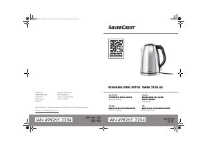Bruksanvisning SilverCrest IAN 498265 Vattenkokare