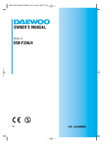 Manual Daewoo DSB-F154LH Air Conditioner