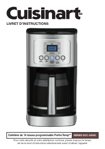 Mode d’emploi Cuisinart DCC3200C Cafetière