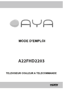 Mode d’emploi AYA A22FHD2203 Téléviseur LCD