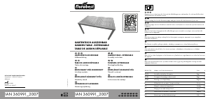 Manual Florabest IAN 360991 Garden Table
