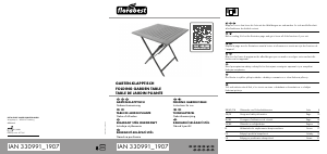 Mode d’emploi Florabest IAN 330991 Table de jardin
