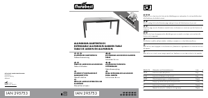 Manual de uso Florabest IAN 295753 Mesa de jardín