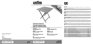 Mode d’emploi Florabest IAN 295703 Table de jardin