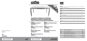Manual de uso Florabest IAN 295767 Mesa de jardín