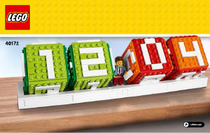 Manual Lego set 40172 Promotional Brick calendar 2017