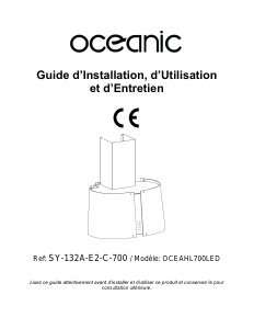Mode d’emploi Oceanic OCEAHL700LED Hotte aspirante