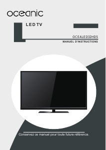 Mode d’emploi Oceanic OCEALED32HD5 Téléviseur LED