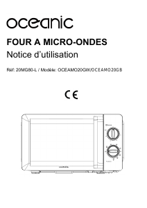 Mode d’emploi Oceanic OCEAMO20GW Micro-onde
