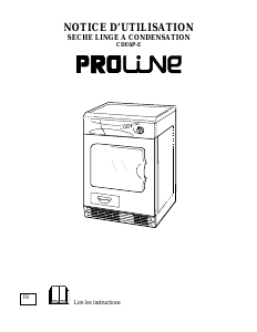 Mode d’emploi Proline CDE6P-E Sèche-linge