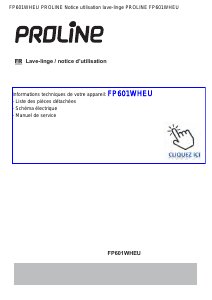 Mode d’emploi Proline FP 601 WHEU Lave-linge