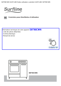 Mode d’emploi Surfline SBT90CWN Cuisinière