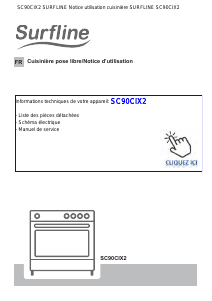Mode d’emploi Surfline SC90CIX2 Cuisinière