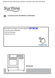 Mode d’emploi Surfline SBT90CW Cuisinière