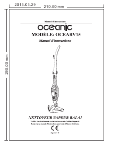 Mode d’emploi Oceanic OCEABV15 Nettoyeur vapeur