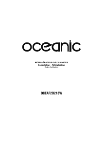 Mode d’emploi Oceanic OCEAF2D213W Réfrigérateur combiné