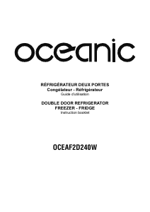 Mode d’emploi Oceanic OCEAF2D240W Réfrigérateur combiné
