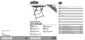 Bedienungsanleitung Florabest IAN 296814 Gartentisch