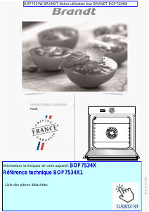 Mode d’emploi Brandt BOP7534X Four