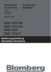 Mode d’emploi Blomberg DND 1976 X Réfrigérateur combiné