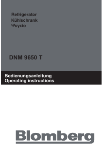 Handleiding Blomberg DNM 9650 T Koel-vries combinatie