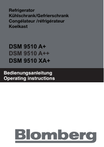 Brugsanvisning Blomberg DSM 9510 A+ Køle-fryseskab