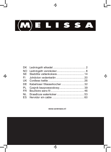 Brugsanvisning Melissa 16130301 Elkedel