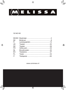 Brugsanvisning Melissa 16140145 Brødrister