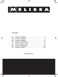 Brugsanvisning Melissa 16250087 Vaffeljern