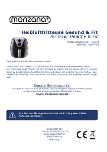 Bruksanvisning Monzana DBHF003 Fritös