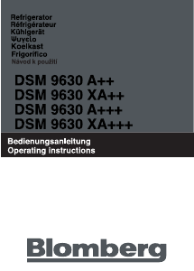 Mode d’emploi Blomberg DSM 9630 A+++ Réfrigérateur combiné