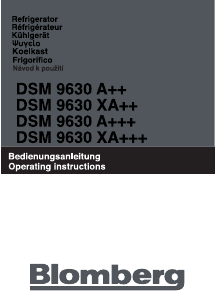 Bedienungsanleitung Blomberg DSM 9630 XA+++ Kühl-gefrierkombination