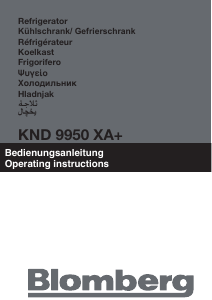 Handleiding Blomberg KND 9950 XA+ Koel-vries combinatie
