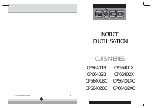 Mode d’emploi Esco CP66402XC Cuisinière