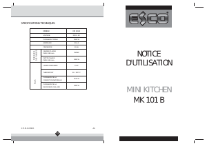 Mode d’emploi Esco MK101B Cuisinière