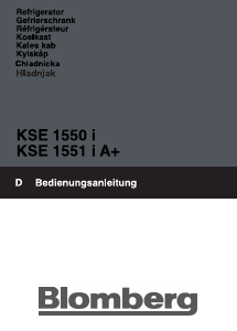 Bruksanvisning Blomberg KSE 1550 i Kyl-frys