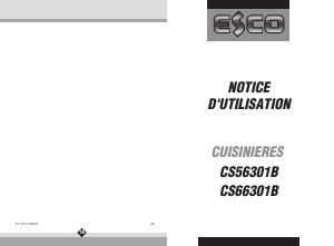 Mode d’emploi Esco CS56301B Cuisinière