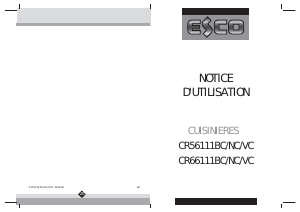 Mode d’emploi Esco CR66111NC Cuisinière