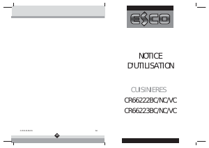 Mode d’emploi Esco CR66223VC Cuisinière