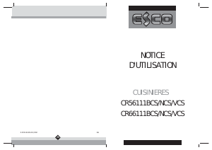 Mode d’emploi Esco CR56111VCS Cuisinière