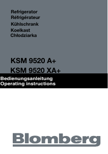 Mode d’emploi Blomberg KSM 9520 XA+ Réfrigérateur combiné