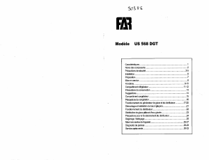 Mode d’emploi FAR US568DGT Réfrigérateur combiné