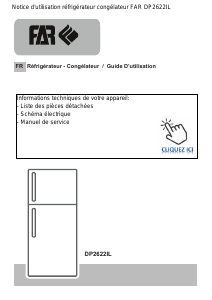 Mode d’emploi FAR DP2622IL Réfrigérateur combiné