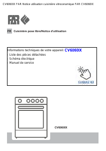 Mode d’emploi FAR CV6060IX Cuisinière