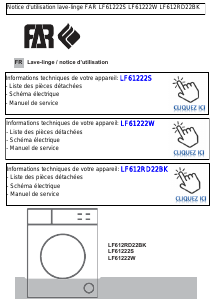 Mode d’emploi FAR LF612RD22BK Lave-linge
